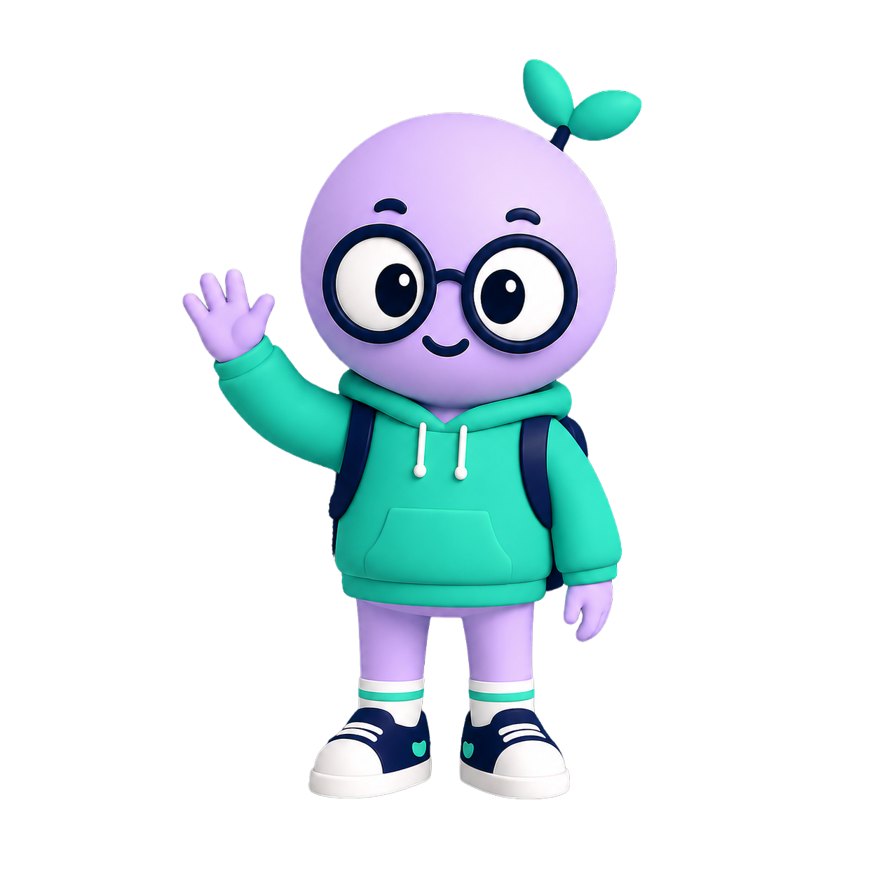 Cog waving cheerfully